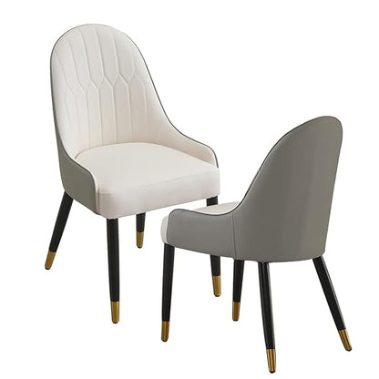 2X Dining Chair Anti-scratch Leather Padded Seat Kitchen Chair