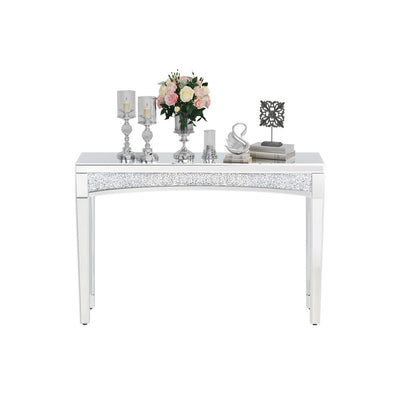 Crushed Diamond Mirrored Console Table Entrance Furniture