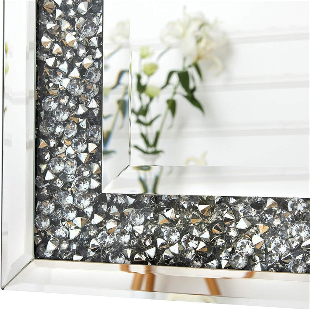 Xxxl Large Gorgeous Diamond Wall Mirror Crushed Crystal Long Full Length Mirror