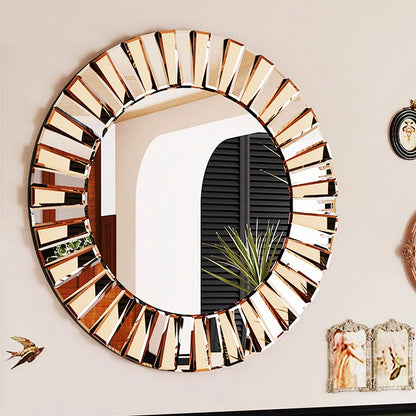 Radiant Sunburst Mirror: Elegant Wall Mounted Decor for Your Living Space Size 80x80cm