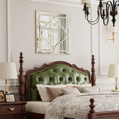 High-grade Unique Decorative Accent Mirror Elegant Square Wall Silver HD Mirror