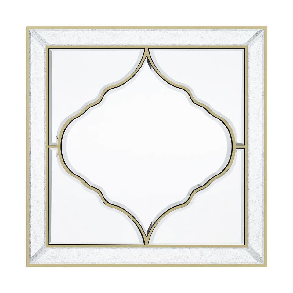 High-grade Unique Decorative Accent Mirror Elegant Square Wall Silver HD Mirror