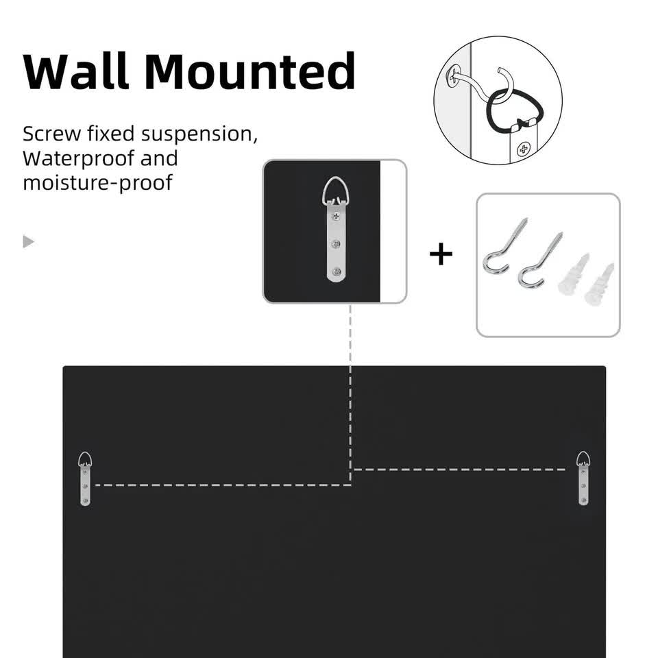 High-grade Unique Decorative Accent Mirror Elegant Square Wall Silver HD Mirror