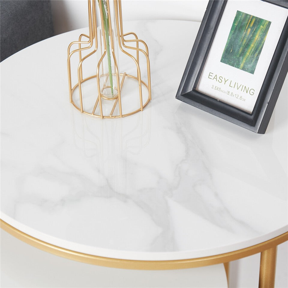 Set of 2 Sintered Stone Nesting End Tables