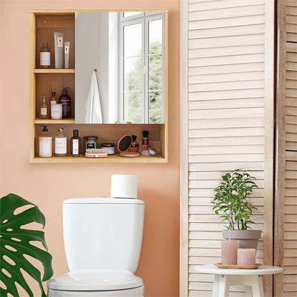 Xl Bathroom Wall Mirror Medicine Cabinet With Single Door And Adjustable Shelves