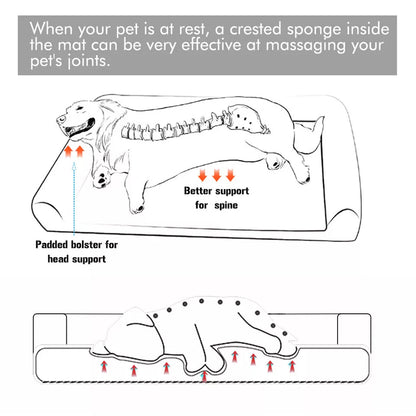 P&P Pet Cot with Bolster Support and Breathable Mesh Design for Dogs to Lounge(XL)