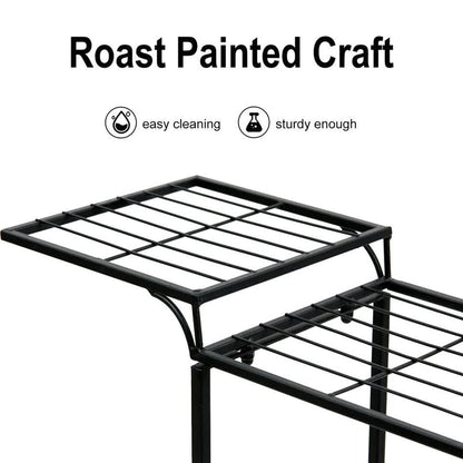 6 Tiers Garden Cart Stand & Flower Pot Plant Holder Display Rack Parisian Style