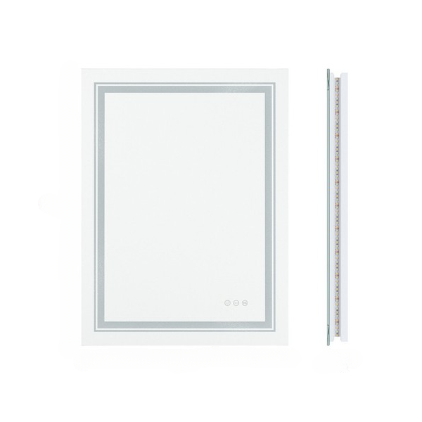Modern Luxury: LED Mirror with Defogger 600*800mm Double LED