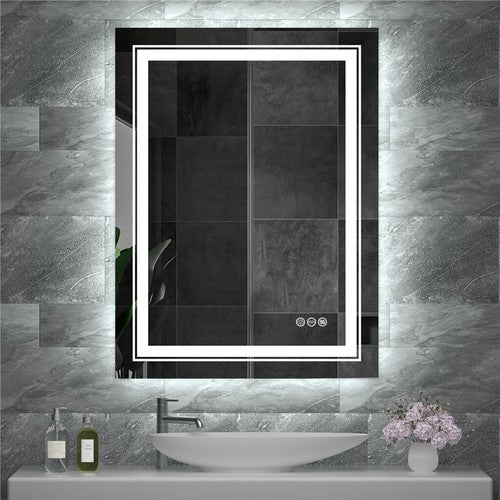 Modern Luxury: LED Mirror with Defogger 600*800mm Double LED