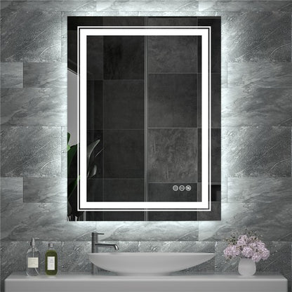 Modern Luxury: LED Mirror with Defogger 600*800mm Double LED