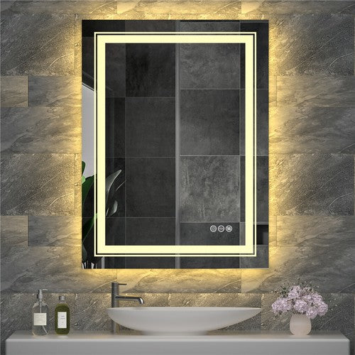 Modern Luxury: LED Mirror with Defogger 600*800mm Double LED