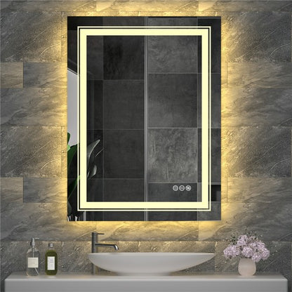 Modern Luxury: LED Mirror with Defogger 600*800mm Double LED