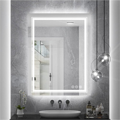 Modern Luxury: LED Mirror with Defogger 600*800mm Double LED