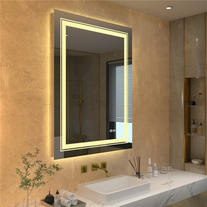 Modern Luxury: LED Mirror with Defogger 600*800mm Double LED