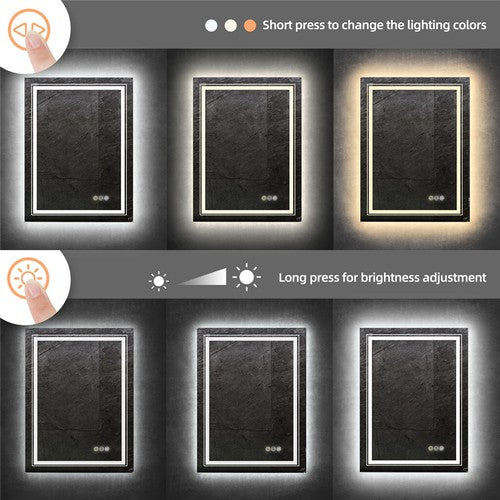 Modern Luxury: LED Mirror with Defogger 600*800mm Double LED