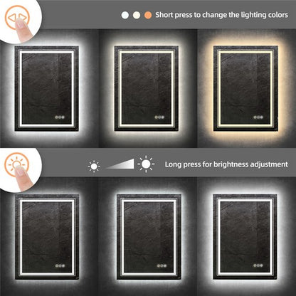 Modern Luxury: LED Mirror with Defogger 600*800mm Double LED
