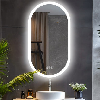 Premium Oval LED Anti-Fog Bathroom Mirror(120x60cm)