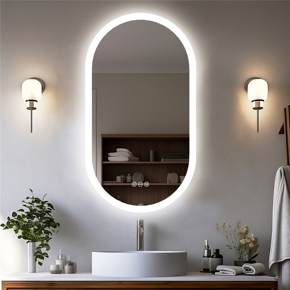 Premium Oval LED Anti-Fog Bathroom Mirror(120x60cm)