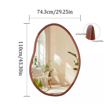 Large Wooden Frame Wall Mirror - Entryway & Hall Decor