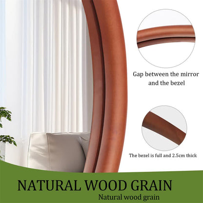 Large Wooden Frame Wall Mirror - Entryway & Hall Decor