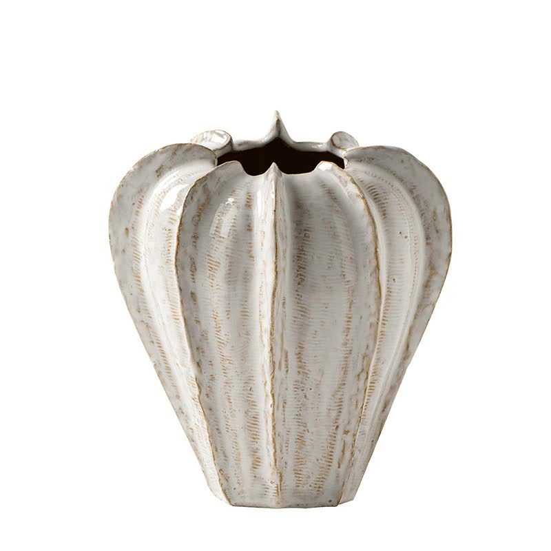 Charming White Ceramic Vase – Stylish Home Decor Accent for Flowers and Decorative Arrangements