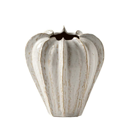 Charming White Ceramic Vase – Stylish Home Decor Accent for Flowers and Decorative Arrangements