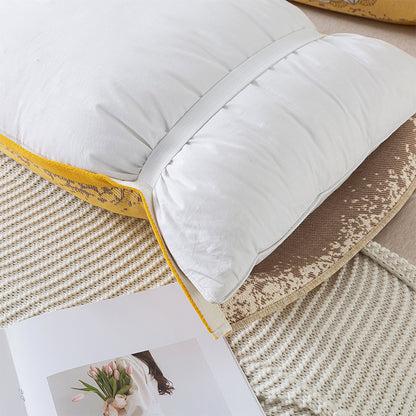 Pair of Adjacent flower room Tied Cotton Gauze Pillow Cover - Secure Fit, Premium Comfort (Insert Not Included)