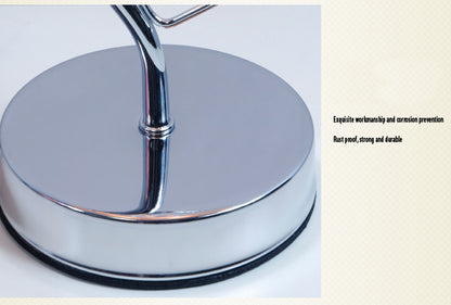 Pink Roses And Silver Base Romantic Red Rose Flower Table Lamp - Crystal Heart Accent Bedside Night Light