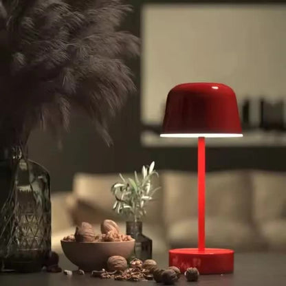 Yellow Modern Minimalist LED Table Lamp - Rechargeable Touch Control Desk Light