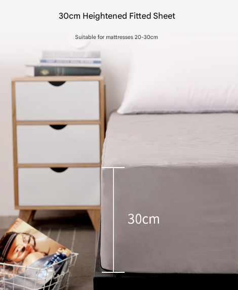 Dark Grey Queen Size Waterproof Fitted Mattress Protector - Soft & Breathable Bed Cover, Hypoallergenic, Deep Pocket (152x190x30cm)