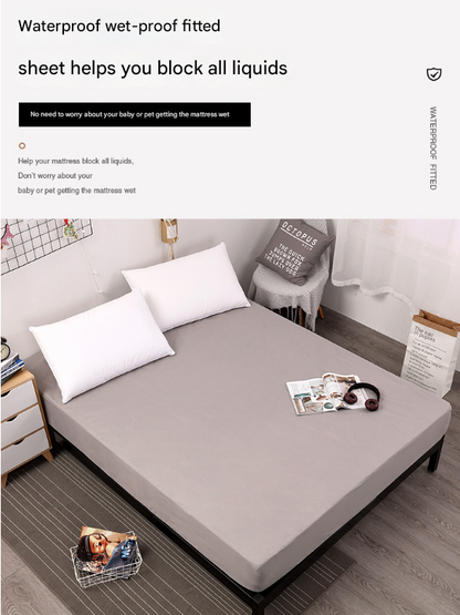 Claret Red Queen Size Waterproof Fitted Mattress Protector - Soft & Breathable Bed Cover, Hypoallergenic, Deep Pocket (152x190x30cm)