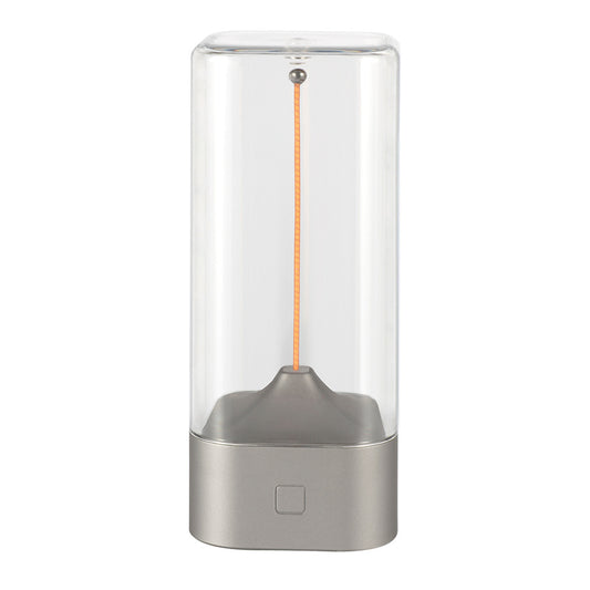 Magnetic Levitating Night Light with Flexible LED - USB-C Rechargeable, Stepless Dimming & Outdoor Hook(silver)