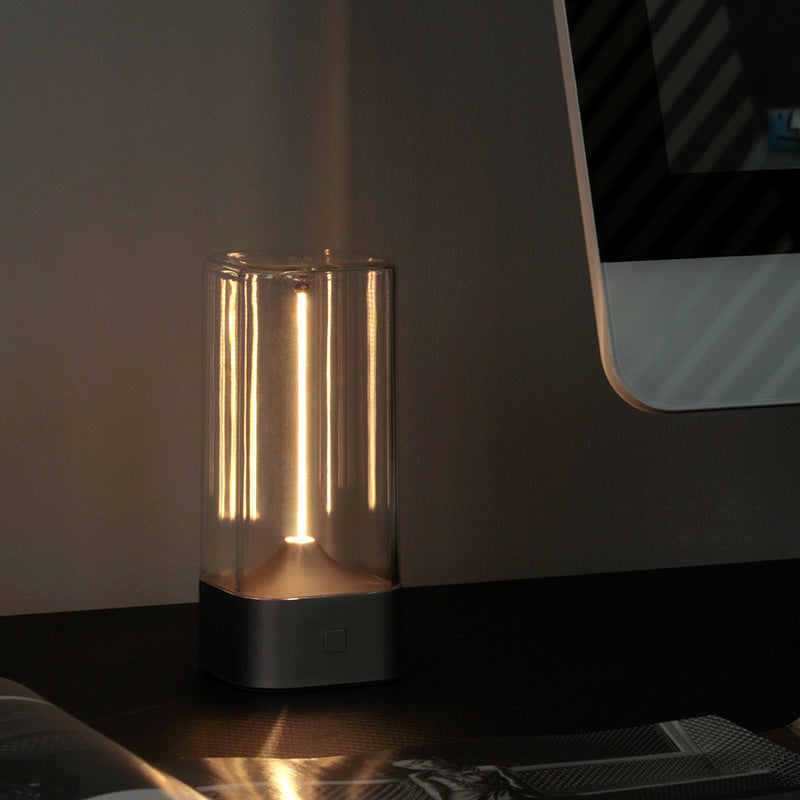 Magnetic Levitating Night Light with Flexible LED - USB-C Rechargeable, Stepless Dimming & Outdoor Hook(silver)