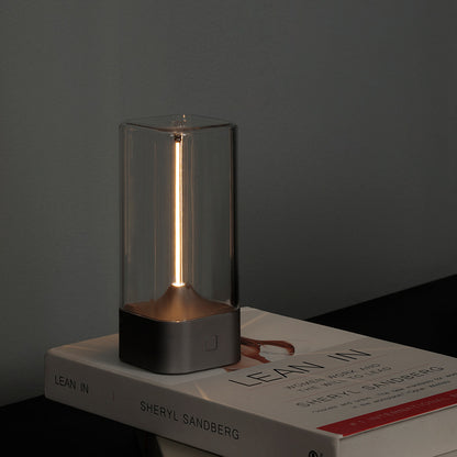 Magnetic Levitating Night Light with Flexible LED - USB-C Rechargeable, Stepless Dimming & Outdoor Hook(silver)