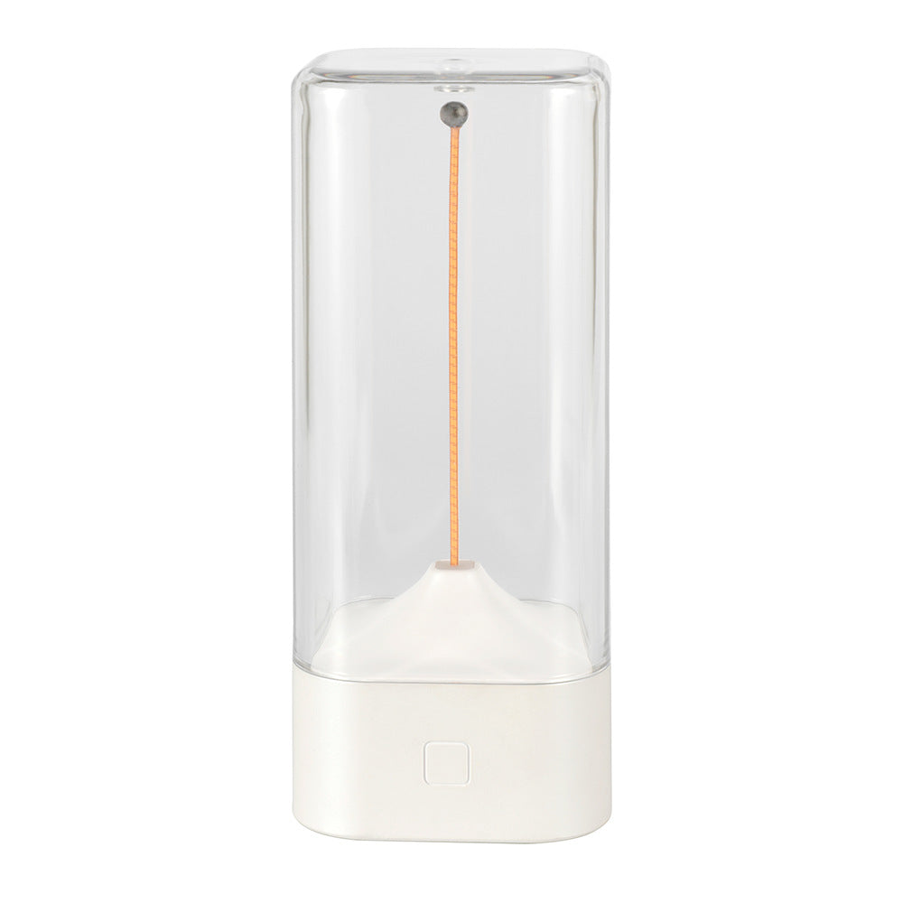Magnetic Levitating Night Light with Flexible LED - USB-C Rechargeable, Stepless Dimming & Outdoor Hook(white)