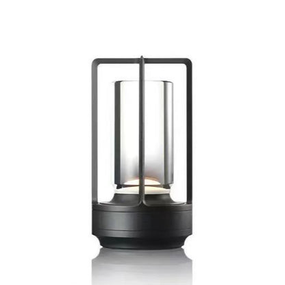 Cross-Shaped LED Table Lamp - Black Touch Button with USB Charging