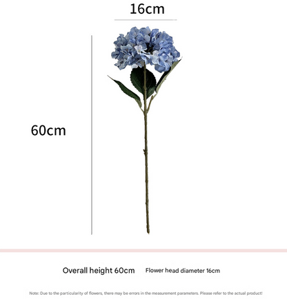 5-Piece White Premium Lifelike Hydrangea Artificial Flowers- 60cm Long Stem Faux Floral Bouquet for Home, Wedding & Vase Decor