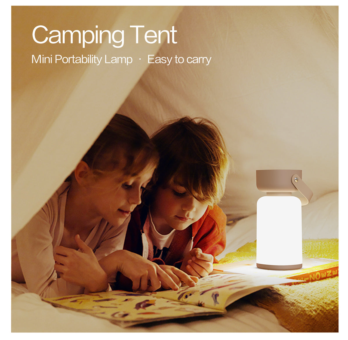 Portable LED Outdoor Camping Lantern - USB Rechargeable, 1200mAh Battery, Emergency Light(blue)