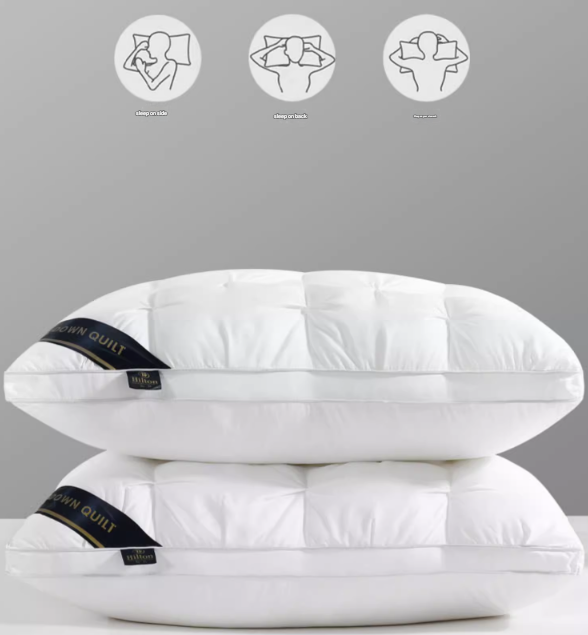 White Luxury Adjustable Bed Pillow Set (2-Pack) - Hotel Quality Down Alternative for Ultimate Neck Support & Comfort