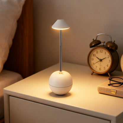 Orange Creative Tumbler LED Night Light - Rechargeable RGB Desk Lamp with Remote Control - Height Adjustable, Brightness Adjustable, Bedside Ambient Light