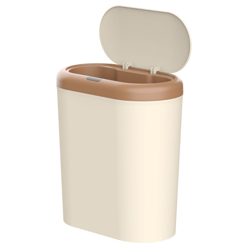 Grey Smart Sensor Trash Can – 15L Capacity, Compact Design for Home Use with Automatic Induction Opening(Three sensor modes)