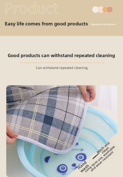 Washable Incontinence Bed Pad 100x150cm Reusable Waterproof Mattress Protector with Non-Slip Backing 4-Layer Absorbent Underpad for Elderly and Adults Smoky gray