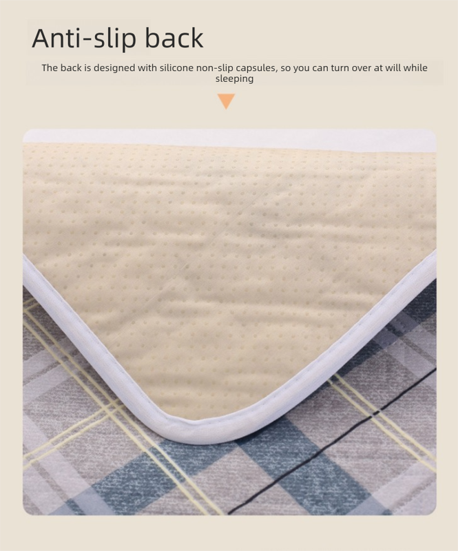 Washable Incontinence Bed Pad 100x150cm Reusable Waterproof Mattress Protector with Non-Slip Backing 4-Layer Absorbent Underpad for Elderly and Adults Medium blue