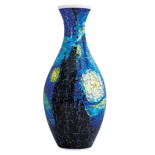 160 PCS Van Gogh 3D Puzzle Vase - DIY Interlocking Flower Vase Kit, Home Decorative and Toy Gift for Women