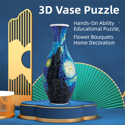 160 PCS Autumn 3D Puzzle Vase - DIY Interlocking Flower Vase Kit, Home Decorative and Toy Gift for Mom