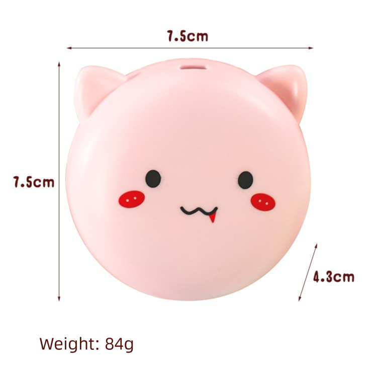 Pink 3-in-1 Mini Portable Fan with Makeup Mirror and LED Fill Light USB Rechargeable Pocket Sized Cooling Solution for Students and Local Professionals