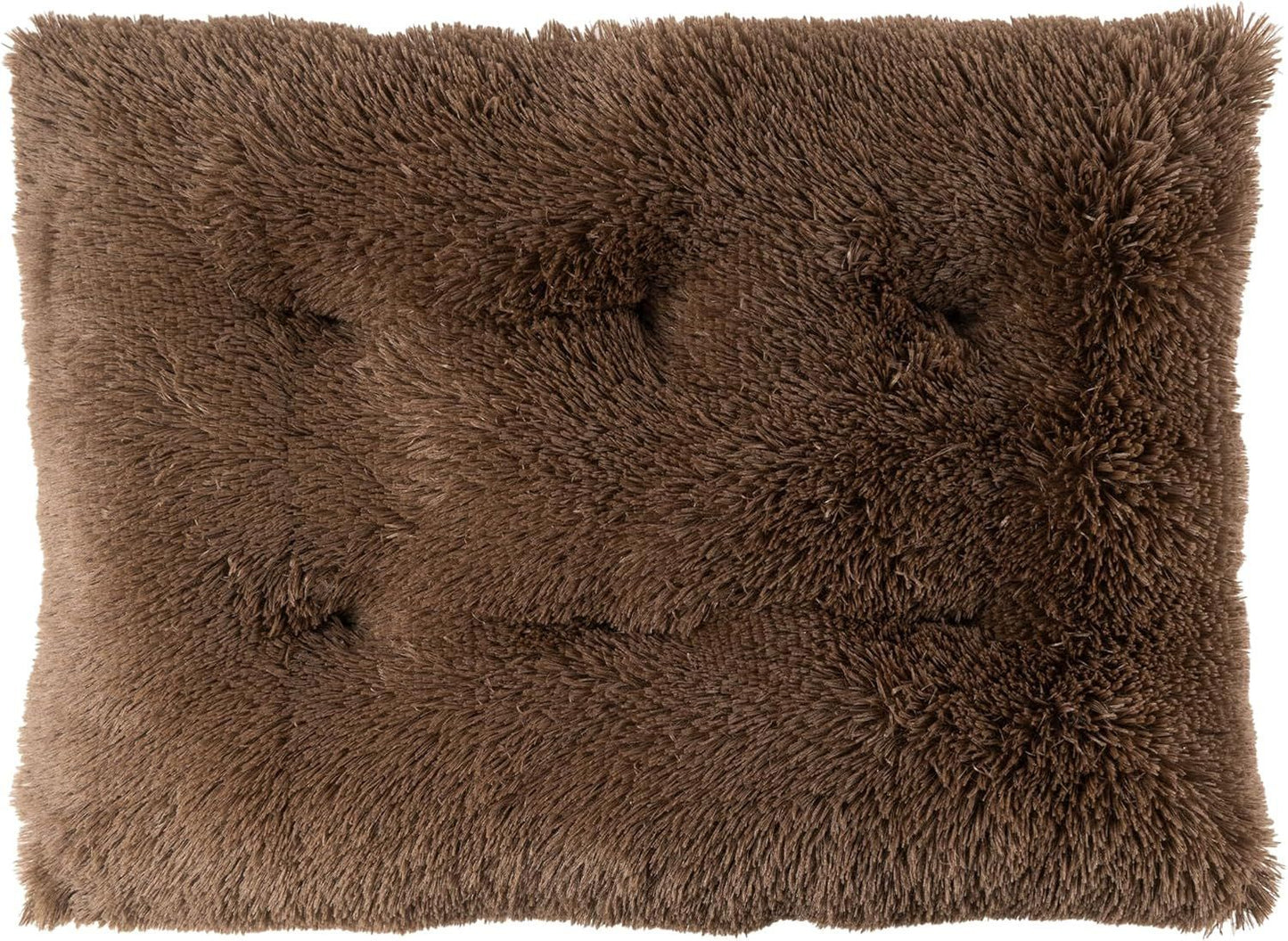Luxury Long Plush Pet Bed Mat Faux Fur Crate Pad 125x85cm Dark Offee XXXL Soft Warm Cushion for Giant Breeds