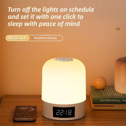 Smart Digital Clock Night Light - Remote Dimmable Bedside Lamp & Sleep Aid for Nursery, Feeding & Bedroom (K2021)
