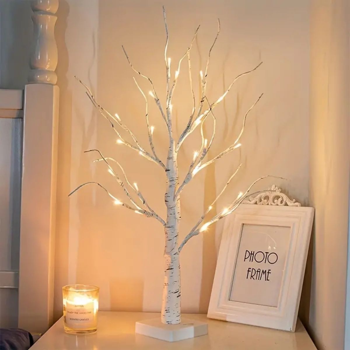 144 LEDS Birch Tree Lamp with Bendable Branches Style - Warm White Romantic Decorative Night Light Decor
