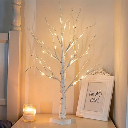 144 LEDS Birch Tree Lamp with Bendable Branches Style - Warm White Romantic Decorative Night Light Decor